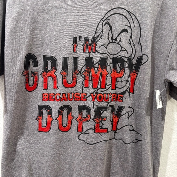 Dope Because Your Grumpy Mens Gray Size M Graphic T - Picture 1 of 8